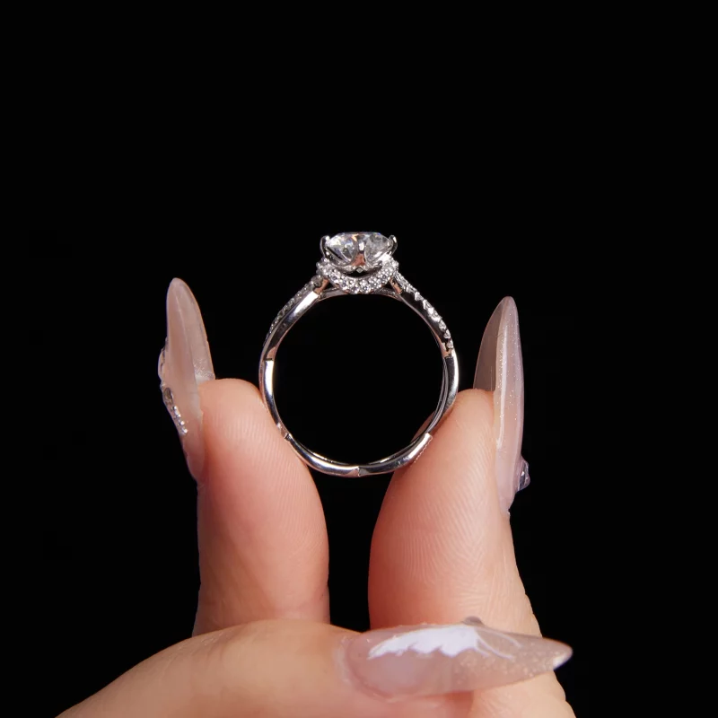 (image pour) Bague Infinity en Moissanite Style Pandora avec Certificat - MSR076 - Afficher 6