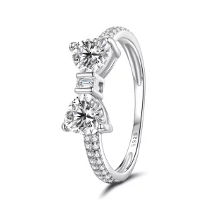 (image pour) Bague Nœud Pandora en Argent 925 avec Zirconium - Plaquée Platine - BSR684