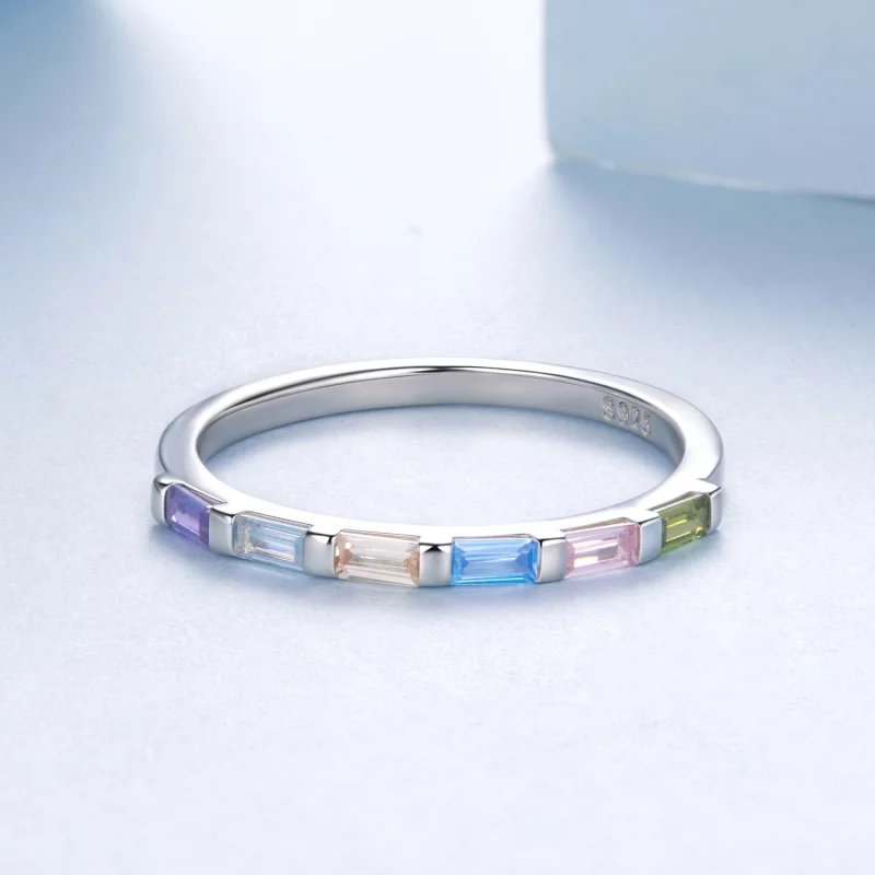 (image pour) Bague Pandora Style en Zircone Cubique Colorée - Argent 925 plaqué or blanc - BS - Afficher 3