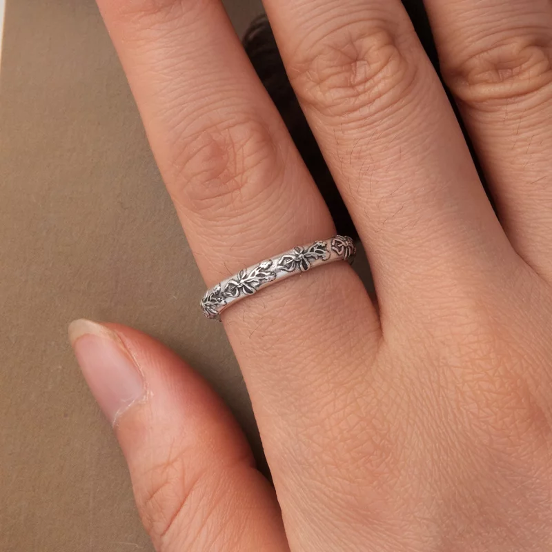 (image pour) Bague Papillon Vintage Ouverte en Argent 925 de Pandora Style - Oxydée et Ajusta - Afficher 4