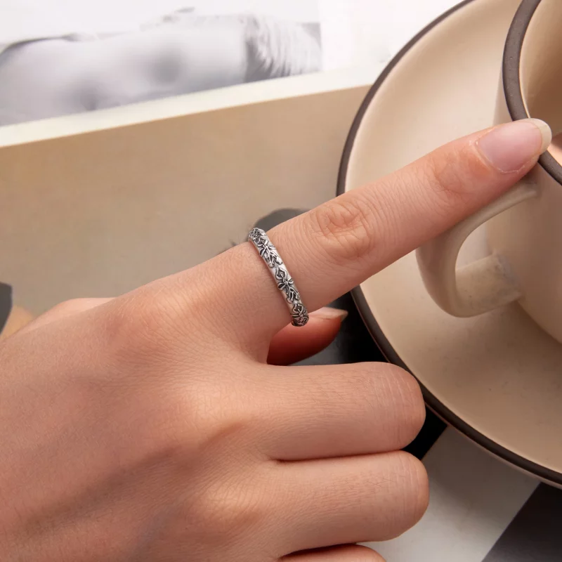(image pour) Bague Papillon Vintage Ouverte en Argent 925 de Pandora Style - Oxydée et Ajusta - Afficher 5