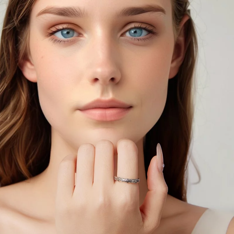 (image pour) Bague Papillon Vintage Ouverte en Argent 925 de Pandora Style - Oxydée et Ajusta - Afficher 7