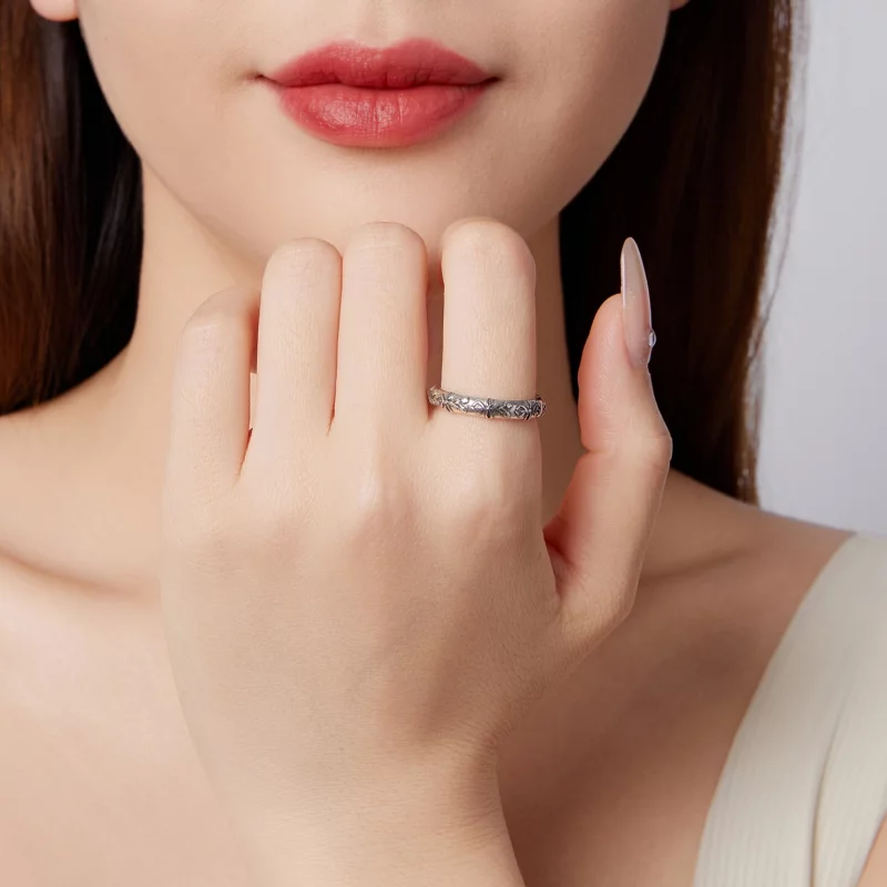 (image pour) Bague Papillon Vintage Ouverte en Argent 925 de Pandora Style - Oxydée et Ajusta - Afficher 8