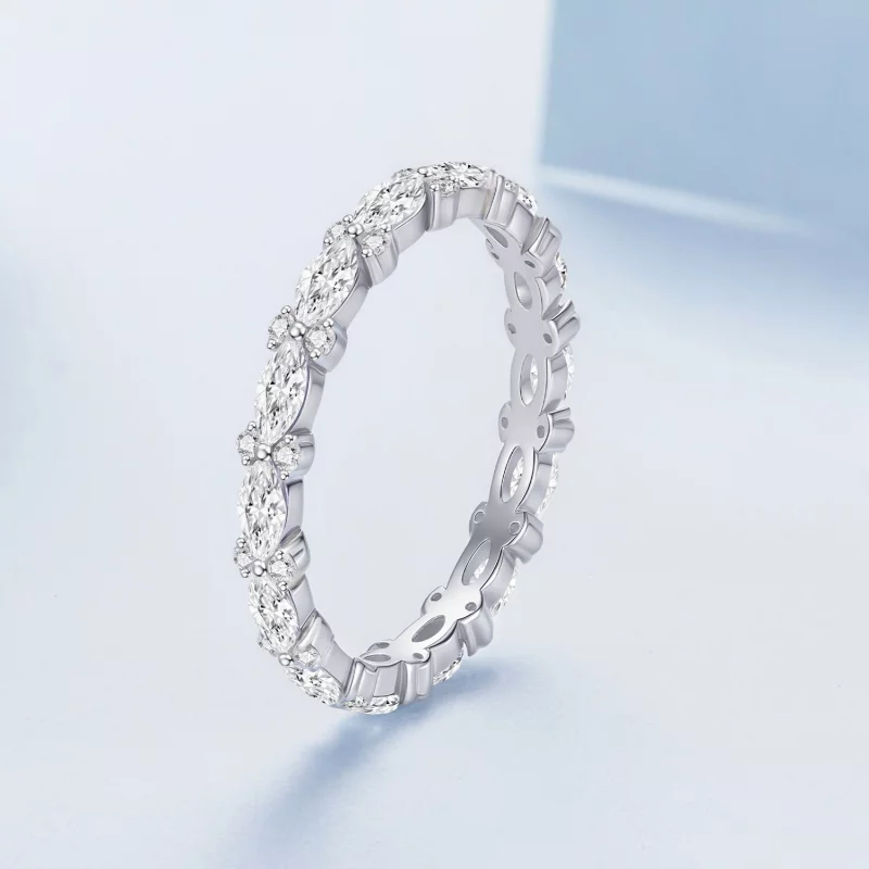 (image pour) Bague Pandora Style en Zirconium Cubique Full Pave - Argent 925 plaqué or blanc - Afficher 2
