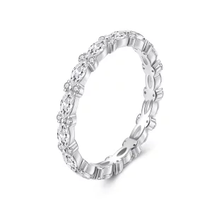 (image pour) Bague Pandora Style en Zirconium Cubique Full Pave - Argent 925 plaqué or blanc - BSR705