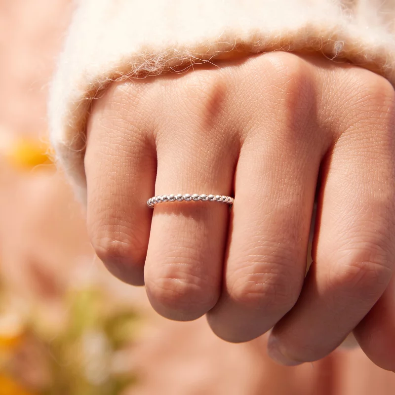 (image pour) Bague Perles Pandora en Argent 925 Oxydé - BSR689 - Afficher 3
