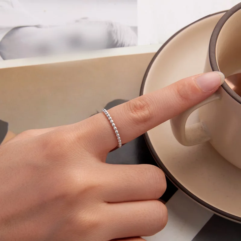 (image pour) Bague Perles Pandora en Argent 925 Oxydé - BSR689 - Afficher 8