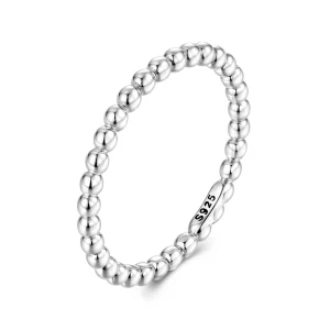Bague Perles Pandora en Argent 925 Oxydé - BSR689 (image pour) Bague Perles Pandora en Argent 925 Oxydé - BSR689
