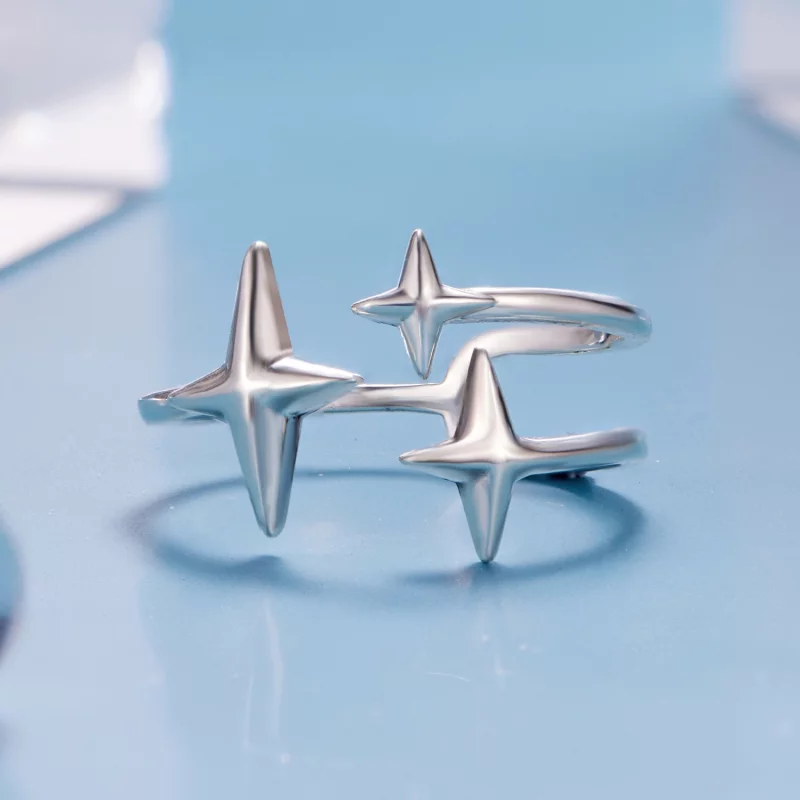 (image pour) Bague ouverte Starlight en argent 925 oxydé Pandora Style - BSR693-E - Afficher 3