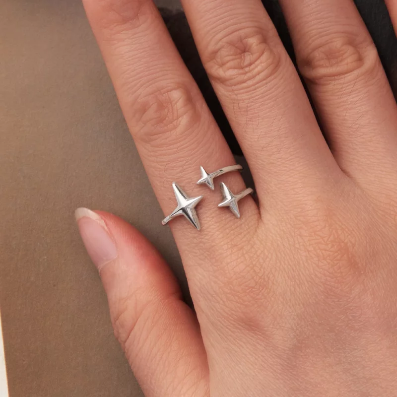 (image pour) Bague ouverte Starlight en argent 925 oxydé Pandora Style - BSR693-E - Afficher 4