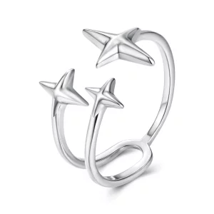 (image pour) Bague ouverte Starlight en argent 925 oxydé Pandora Style - BSR693-E