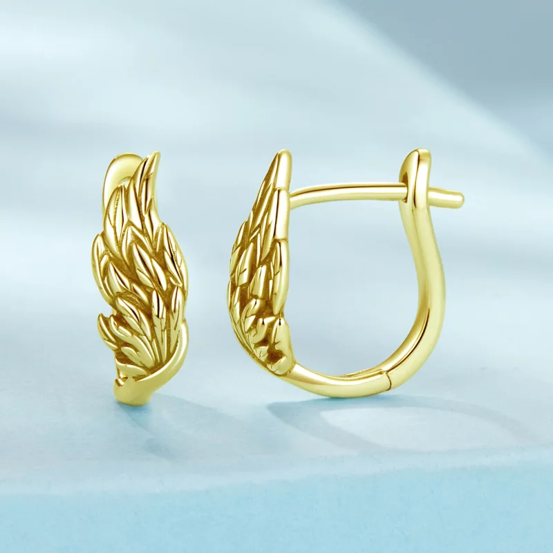 (image pour) Pandora Style Climbers d'Oreille Ailes en Argent 925 plaqué or - SCE1795-B - Afficher 2