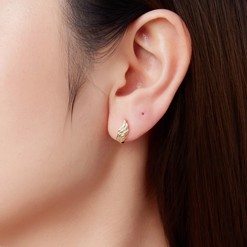 (image pour) Pandora Style Climbers d'Oreille Ailes en Argent 925 plaqué or - SCE1795-B - Afficher 9