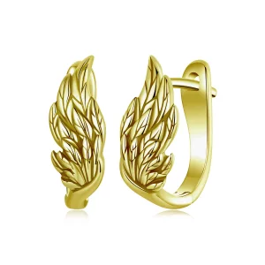 (image pour) Pandora Style Climbers d'Oreille Ailes en Argent 925 plaqué or - SCE1795-B
