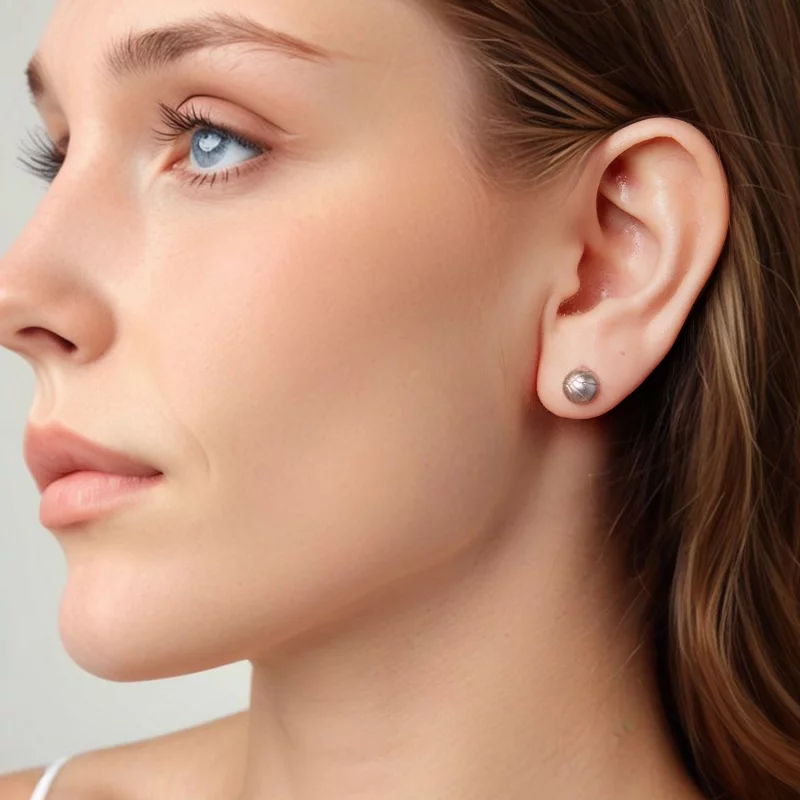 (image pour) Boucles d'oreilles à clous basketball en argent 925 plaqué platine Pandora Style - Afficher 8