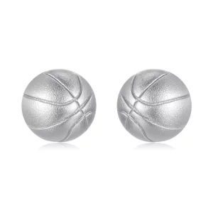 (image pour) Boucles d'oreilles à clous basketball en argent 925 plaqué platine Pandora Style - SCE1906