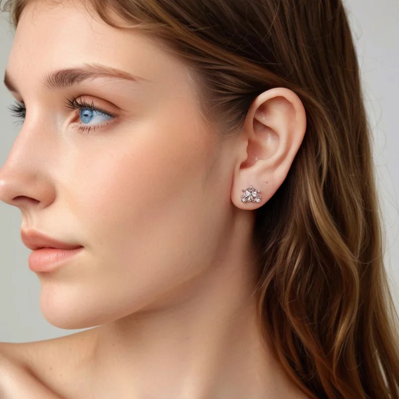 (image pour) Pandora Style Boucles d'oreilles à clous Carrosse Citrouille en Argent 925 plaqu - Afficher 10
