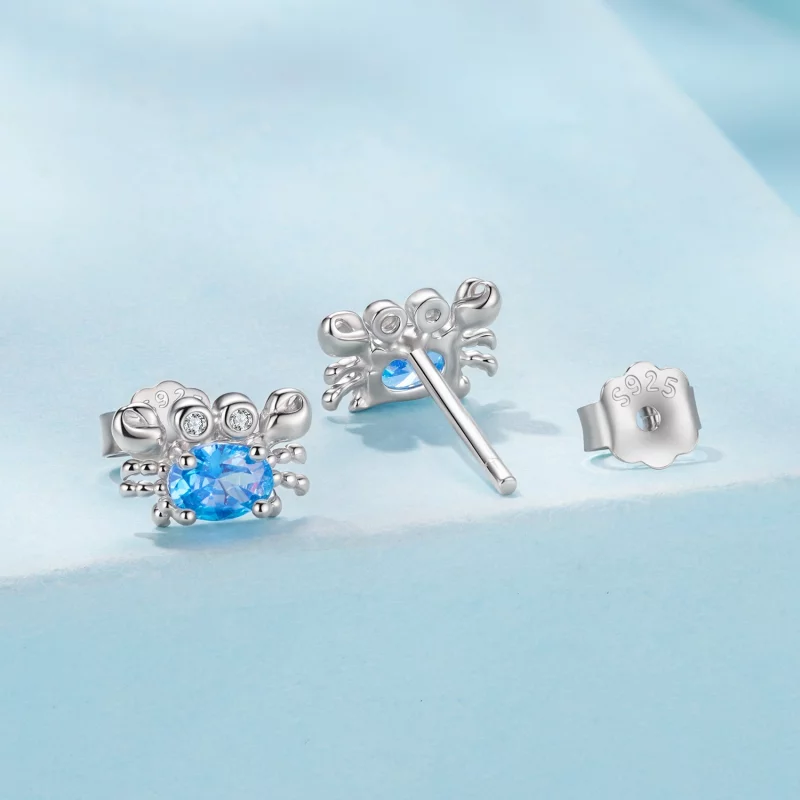 (image pour) Boucles d'oreilles crabe en argent 925 plaqué platine avec zirconite Pandora Sty - Afficher 2