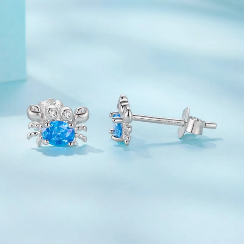 (image pour) Boucles d'oreilles crabe en argent 925 plaqué platine avec zirconite Pandora Sty - Afficher 4