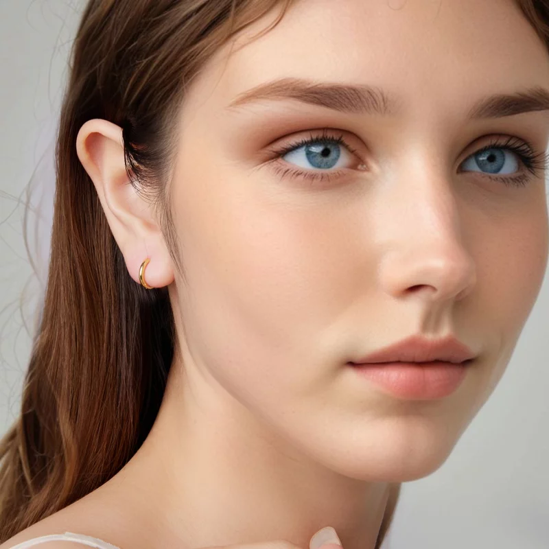 (image pour) Boucles d'oreilles créoles Pandora en argent 925 plaqué or - SCE1772-BS - Afficher 10