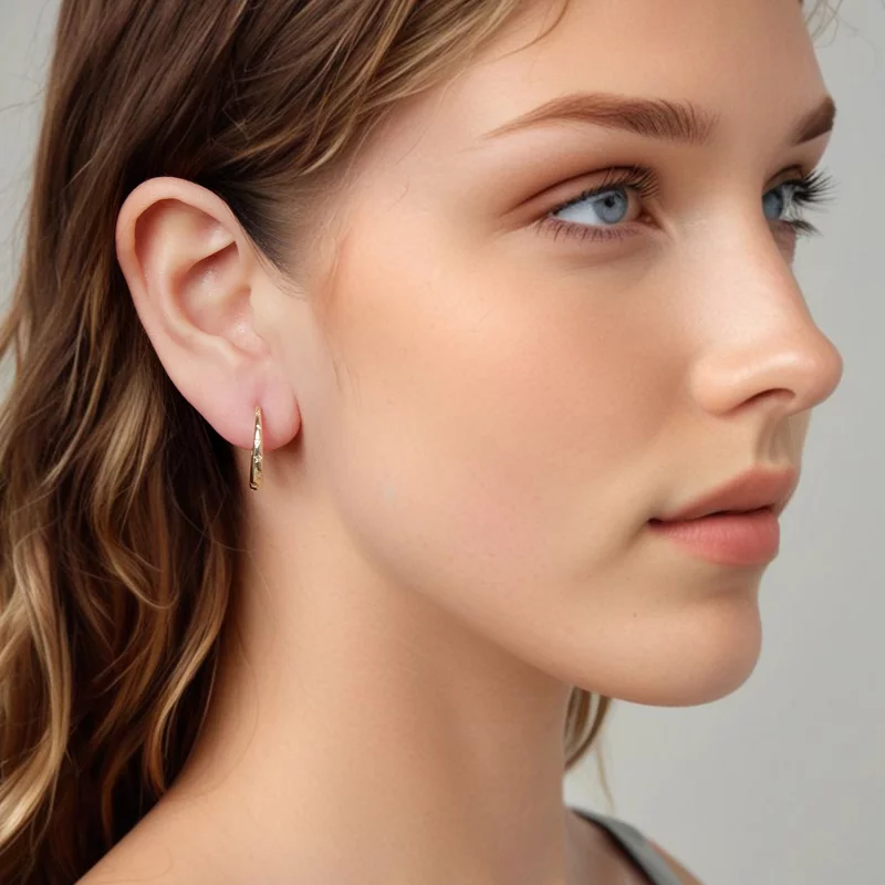 (image pour) Boucles d'oreilles créoles Pandora Style S925 en argent sterling avec zircons cu - Afficher 7