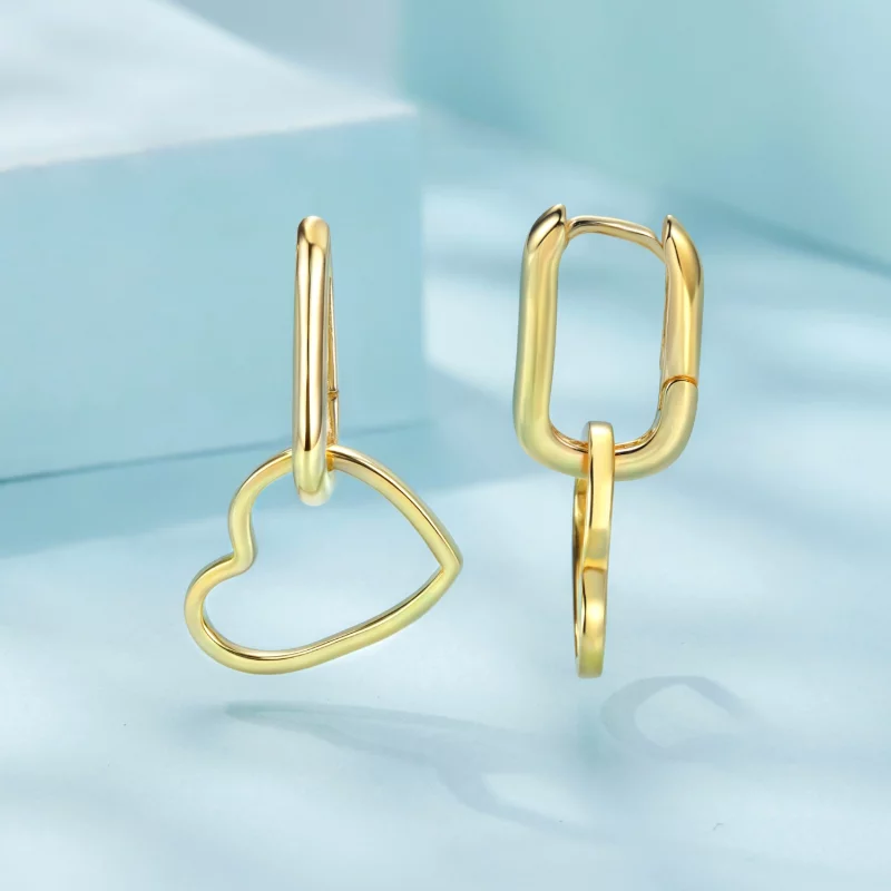 (image pour) Pandora Style S925 Argent Sterling Cœur Boucles d'Oreilles en Zirconium Cubique - Afficher 3