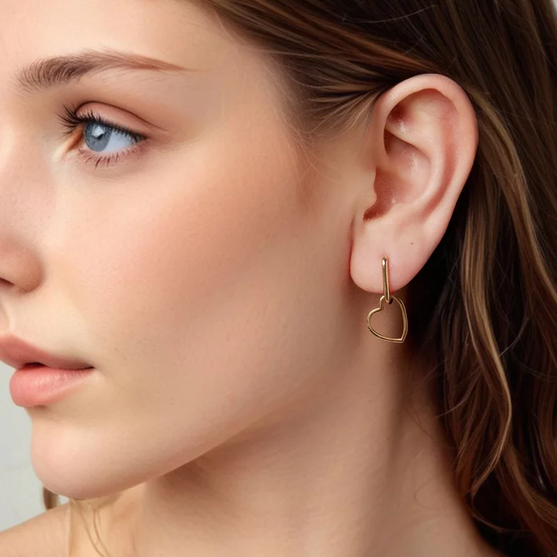 (image pour) Pandora Style S925 Argent Sterling Cœur Boucles d'Oreilles en Zirconium Cubique - Afficher 7