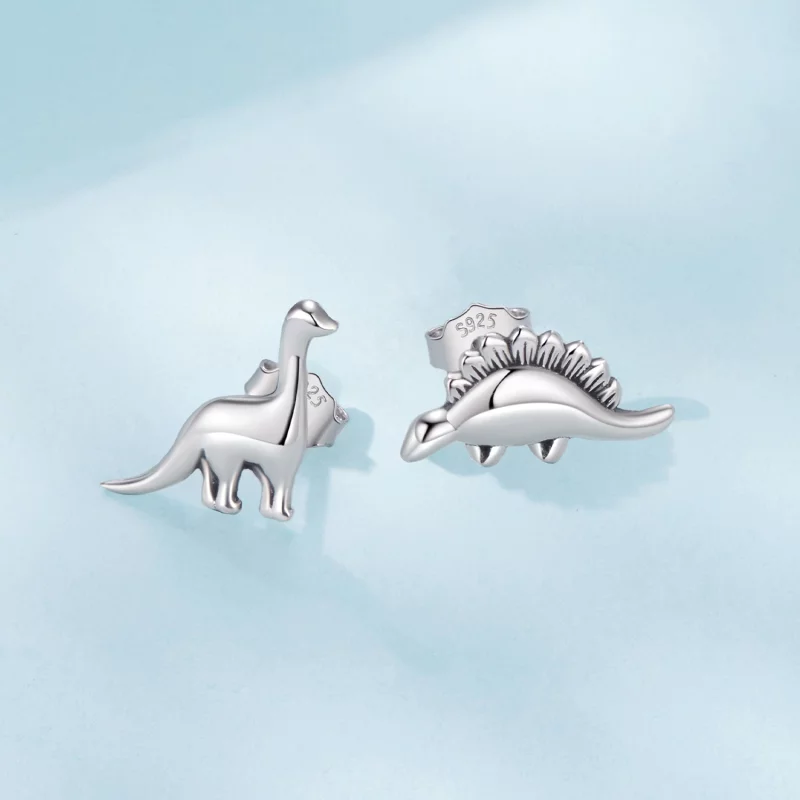 (image pour) Pandora Style 925 Argent Sterling Plaqué Platine Boucles d'oreilles à clous asym - Afficher 5
