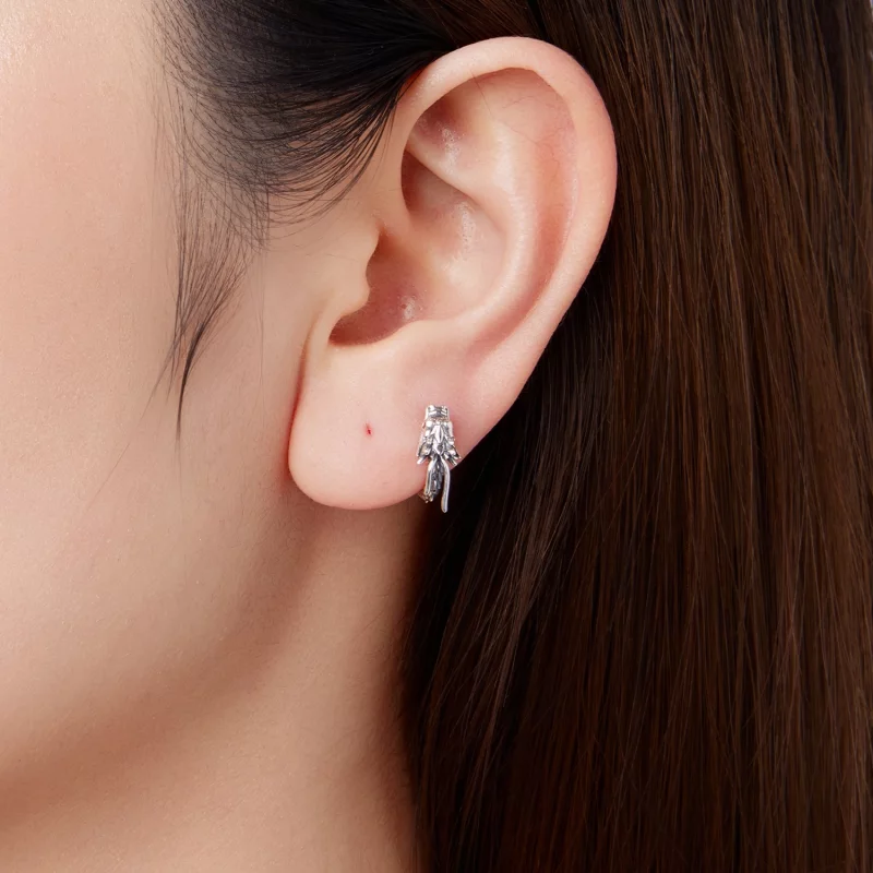 (image pour) Boucles d'oreilles clous Pandora Style Mini Dragon en argent 925 oxydé - SCE1930 - Afficher 8