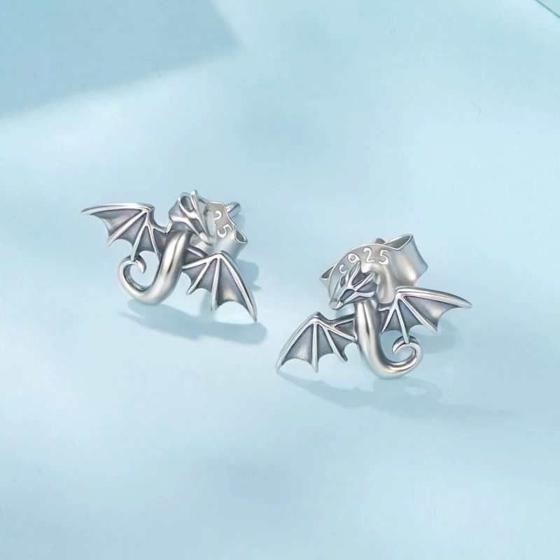 (image pour) Boucles d'oreilles clous Pandora Style Mini Dragon en argent 925 oxydé - SCE1930 - Afficher 10
