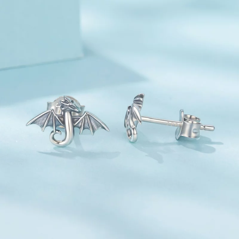 (image pour) Boucles d'oreilles clous Pandora Style Mini Dragon en argent 925 oxydé - SCE1930 - Afficher 11