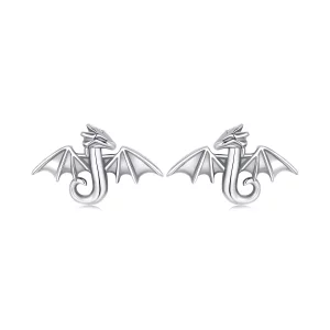 (image pour) Boucles d'oreilles clous Pandora Style Mini Dragon en argent 925 oxydé - SCE1930