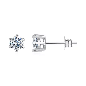 (image pour) Boucles d'oreilles à anneaux en moissanite de style Pandora - MSE023