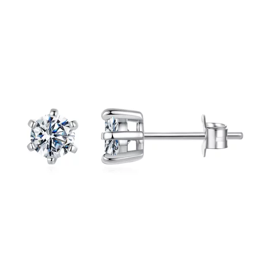 (image pour) Boucles d'oreilles à anneaux en moissanite de style Pandora - MSE023