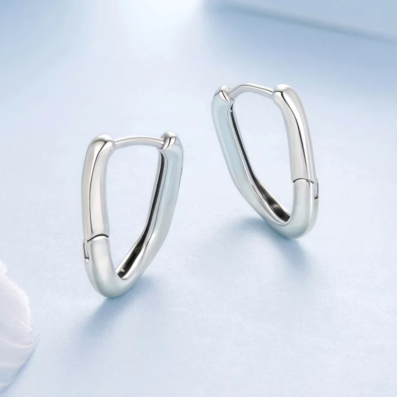 (image pour) Pandora Style S925 Argent Sterling Boucles d'Oreilles Geometriques Entrelacées à - Afficher 3