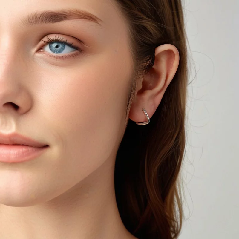 (image pour) Pandora Style S925 Argent Sterling Boucles d'Oreilles Geometriques Entrelacées à - Afficher 7