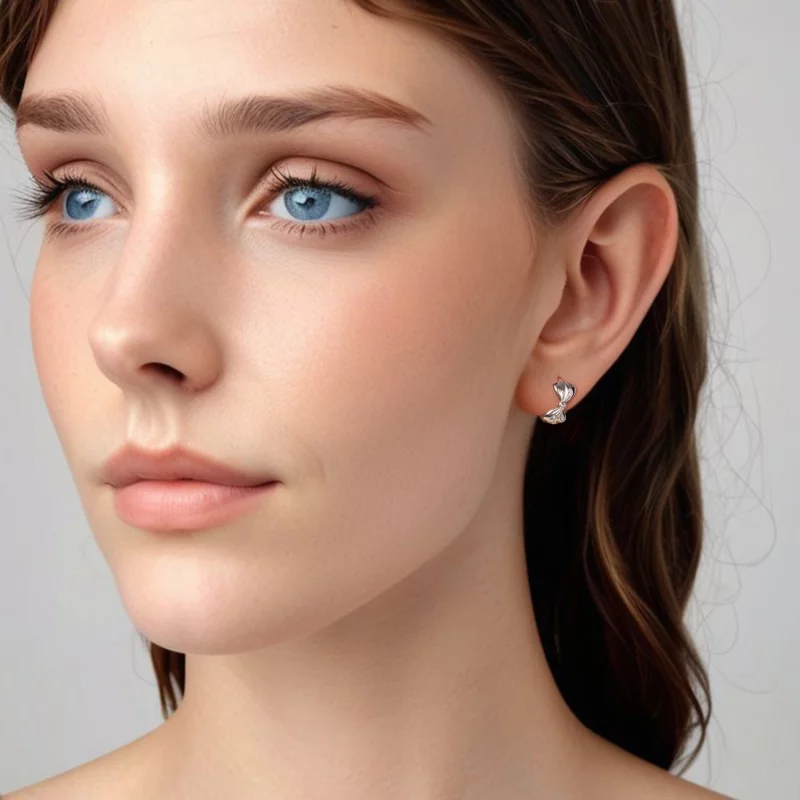 (image pour) Pandora Style S925 Argent Sterling Boucle d'Oreille à Noeud Boucle avec Argenté - Afficher 7