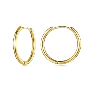 (image pour) Pandora Style Boucles d'oreilles en argent 925 plaqué or - SCE1772-BM