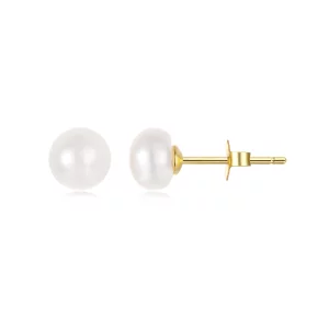 (image pour) Boucles d'oreilles à perles en or et argent 925 Pandora Style - SCE1949-BS