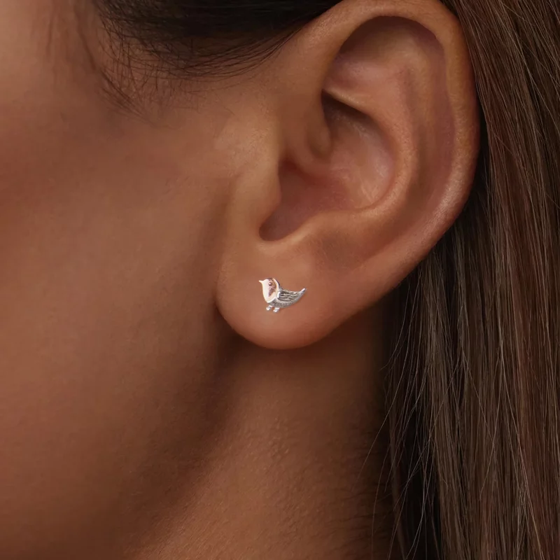 (image pour) Boucles d'oreilles à clou Pandora Style en argent 925 plaquées platine et or ros - Afficher 5