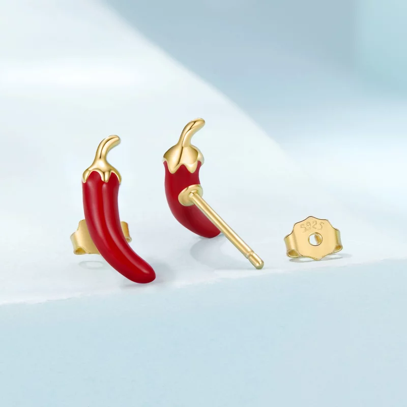 (image pour) Boucles d'oreilles Pandora Style Spicy Chili en forme de goutte - Argent 925 pla - Afficher 2