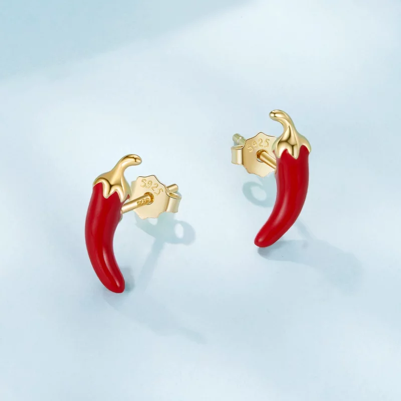 (image pour) Boucles d'oreilles Pandora Style Spicy Chili en forme de goutte - Argent 925 pla - Afficher 3