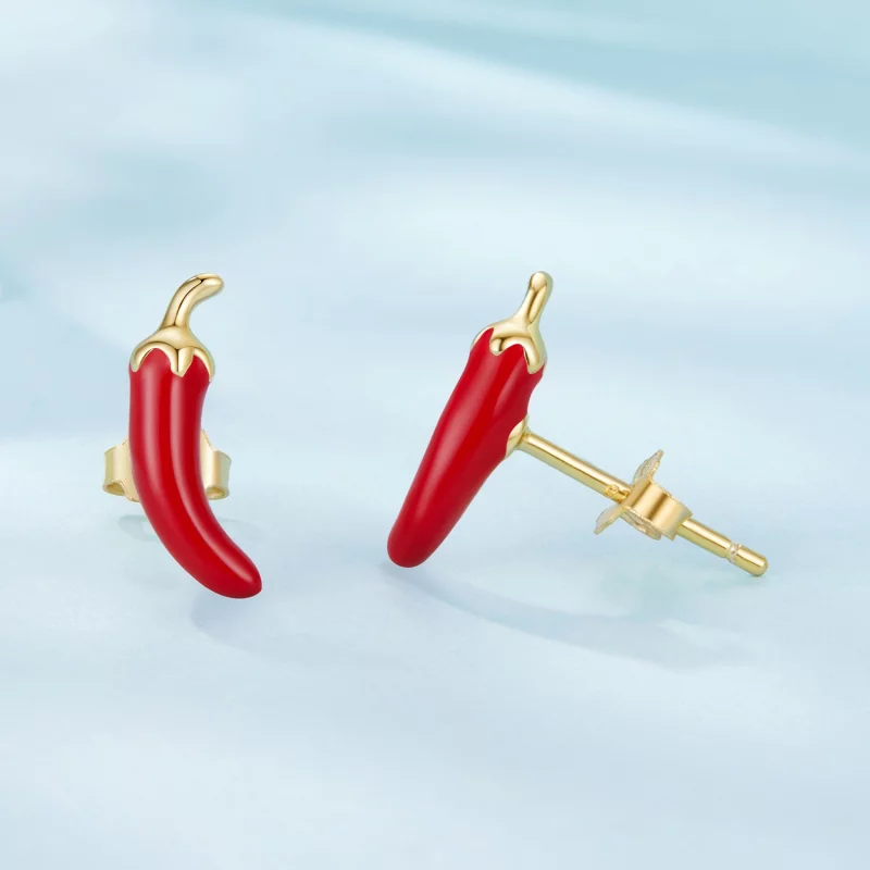 (image pour) Boucles d'oreilles Pandora Style Spicy Chili en forme de goutte - Argent 925 pla - Afficher 4