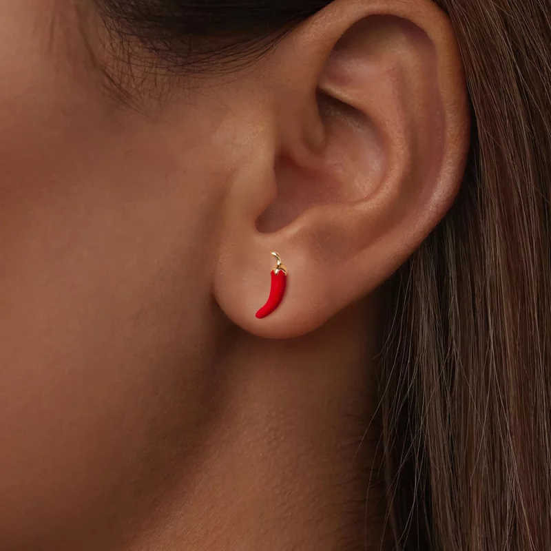 (image pour) Boucles d'oreilles Pandora Style Spicy Chili en forme de goutte - Argent 925 pla - Afficher 5