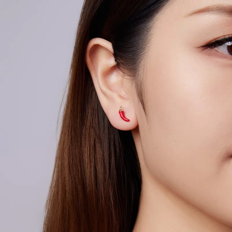 (image pour) Boucles d'oreilles Pandora Style Spicy Chili en forme de goutte - Argent 925 pla - Afficher 10