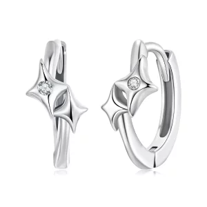 (image pour) Boucles d'oreilles Huggie Starlight en argent 925 Pandora avec zirconium et finition oxydée - BSE1210