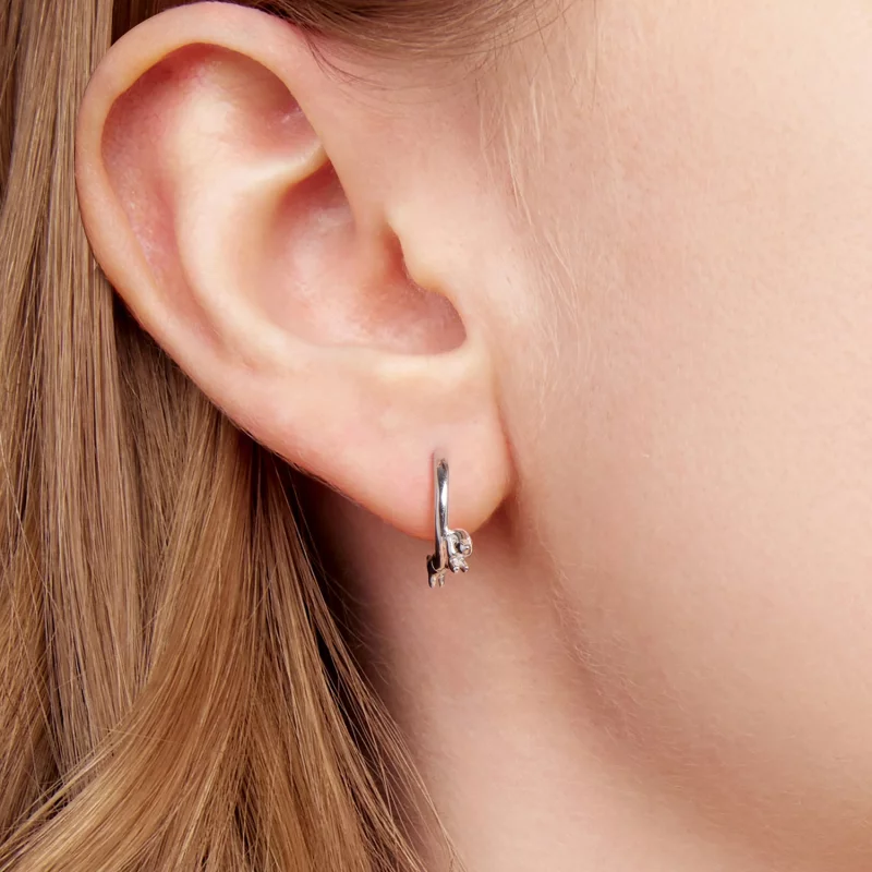 (image pour) Pandora Style 925 Argent Plaqué Platine Boucles d'Oreilles Cerceau Teckel - SCE1 - Afficher 6