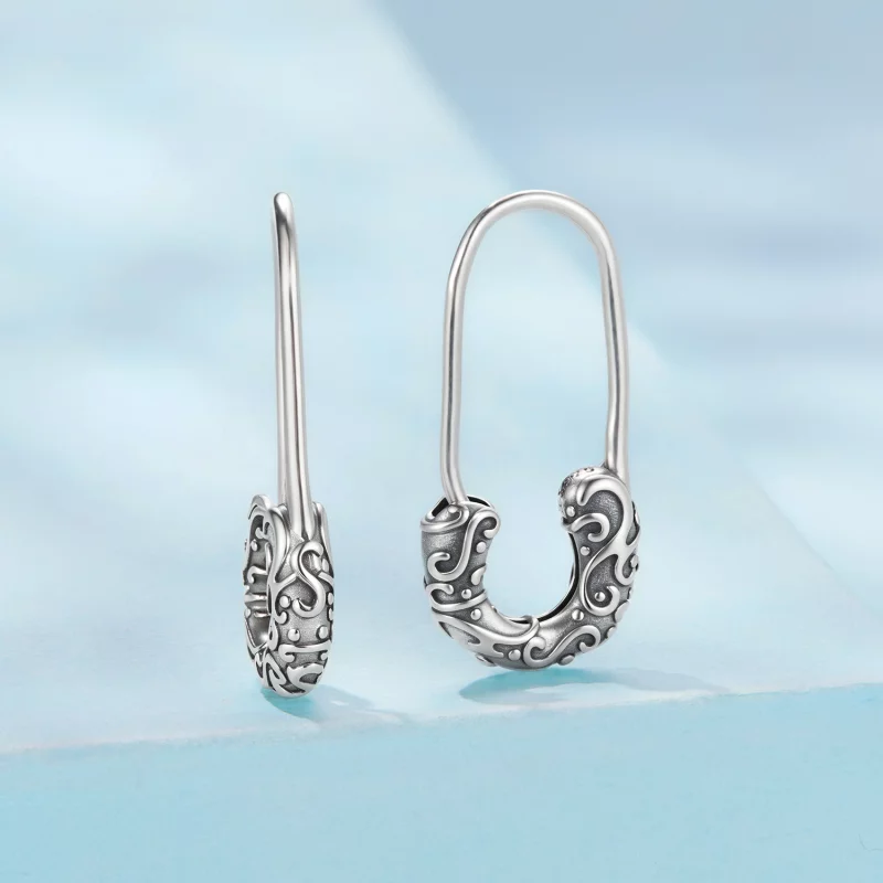 (image pour) Boucles d'oreilles Pandora Style 925 en argent oxydé à motif de vigne - SCE1913 - Afficher 2