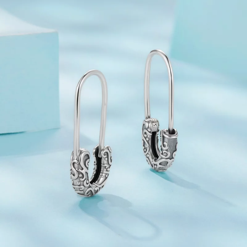 (image pour) Boucles d'oreilles Pandora Style 925 en argent oxydé à motif de vigne - SCE1913 - Afficher 3
