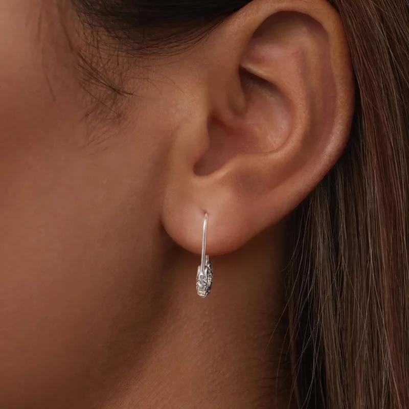 (image pour) Boucles d'oreilles Pandora Style 925 en argent oxydé à motif de vigne - SCE1913 - Afficher 5